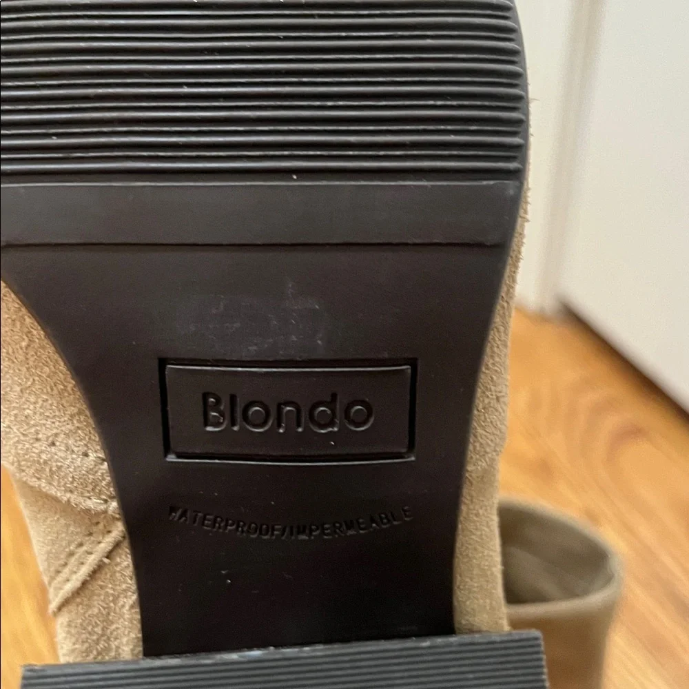 Blondo Waterproof Tan Suede Ankle Boots